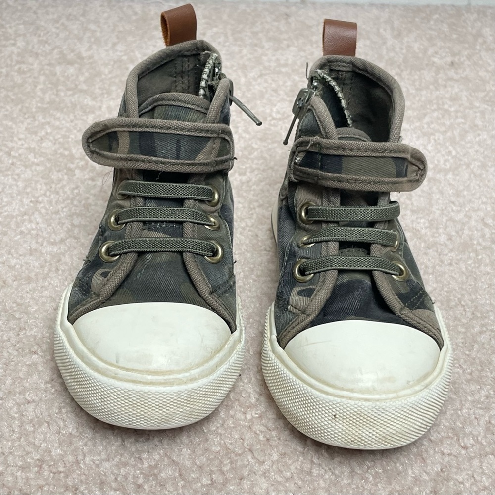 Joe Fresh Hi-Top Green Camo Unisex Sz 8 - Picture 8 of 12